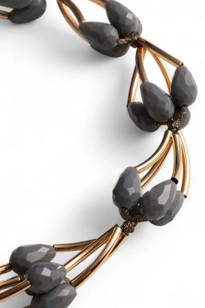 MYA ACCESSORIES | Collana girocollo strutturato in metallo