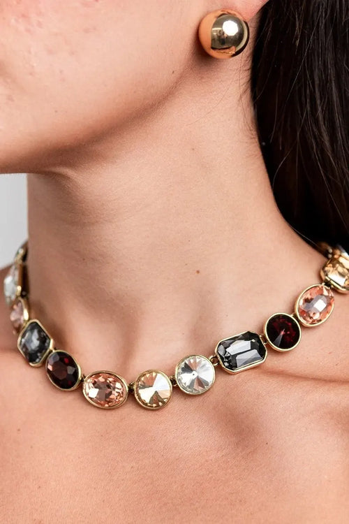 MYA ACCESSORIES | Collana in metallo colore oro con pietre