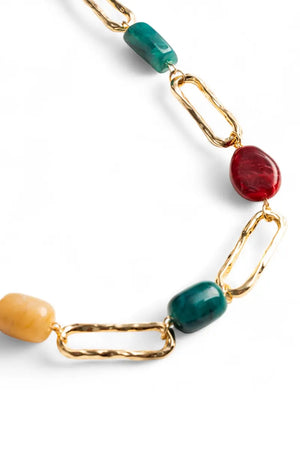 MYA ACCESSORIES | Collana lunga a catena con pietre