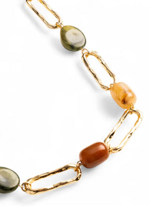 MYA ACCESSORIES | Collana lunga a catena con pietre