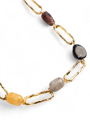 MYA ACCESSORIES | Collana lunga a catena con pietre