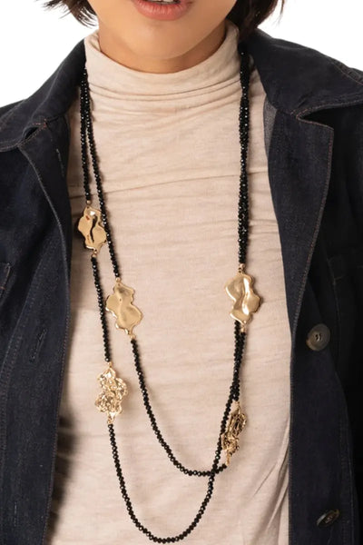 MYA ACCESSORIES | Collana lunga con microcristalli in vetro