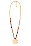 MYA ACCESSORIES | Collana lunga con microcristalli rosa e rossi