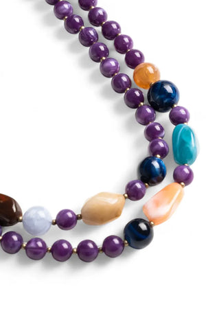 MYA ACCESSORIES | Collana lunga con pietre in acrilico
