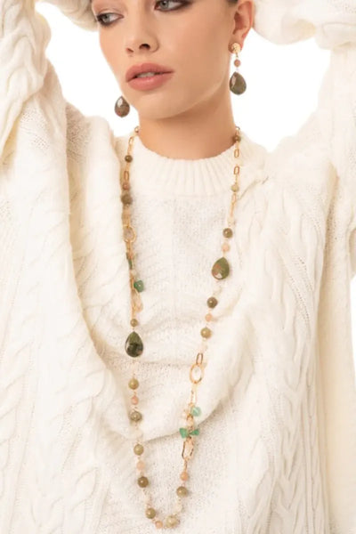 MYA ACCESSORIES | Collana lunga con pietre semidure