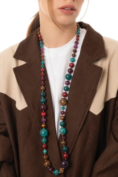 MYA ACCESSORIES | Collana lunga con sfere in acrilico