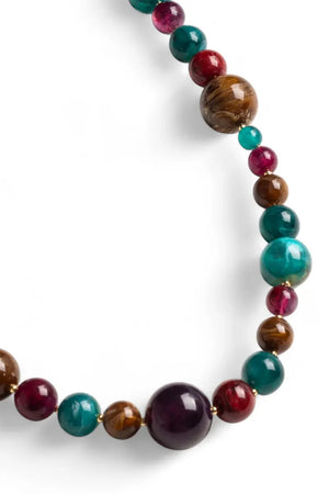 MYA ACCESSORIES | Collana lunga con sfere in acrilico