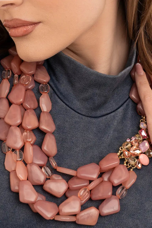 MYA ACCESSORIES | Collana multi linee con pietre