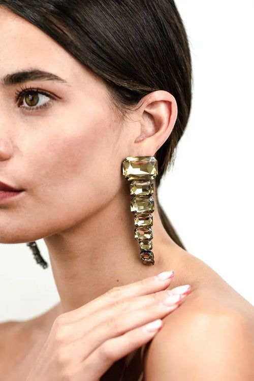 MYA ACCESSORIES | Orecchini pendenti gun con pietre