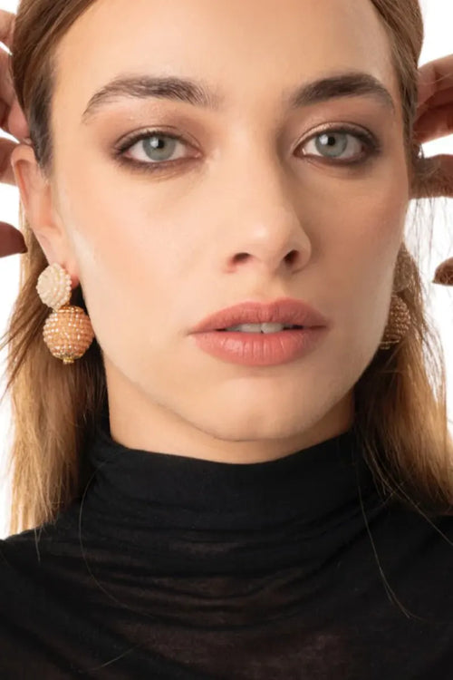 MYA ACCESSORIES | Orecchini pendenti a doppia sfera