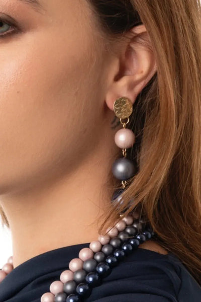 MYA ACCESSORIES | Orecchini pendenti a tre sfere in acrilico