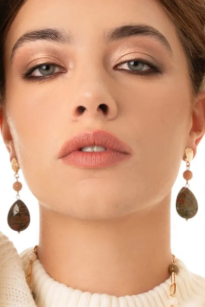 MYA ACCESSORIES | Orecchini pendenti con pietra a goccia