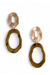 MYA ACCESSORIES | Orecchini pendenti ovali in metallo e acrilico