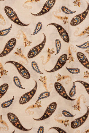 MYA ACCESSORIES | Sciarpa misto cotone beige con stampa