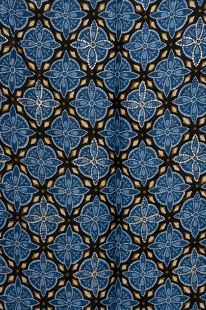 MYA ACCESSORIES | Sciarpa misto cotone blu con stampa