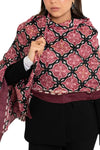 MYA ACCESSORIES | Sciarpa misto cotone magenta con stampa