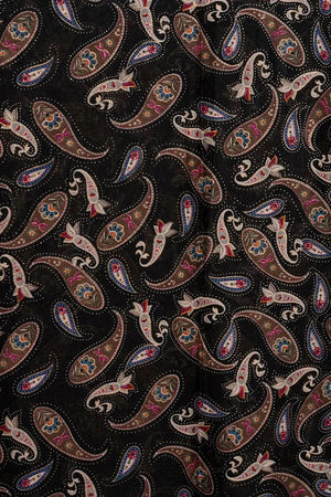 MYA ACCESSORIES | Sciarpa misto cotone nera con stampa