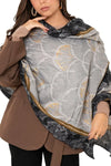 MYA ACCESSORIES | Sciarpa misto cotone nero con stampa