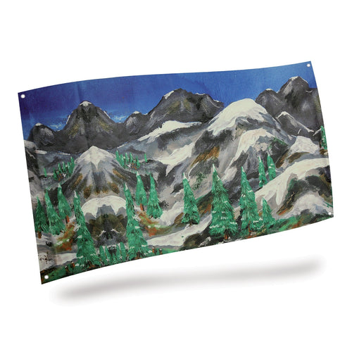 Poster maxi in tela tessile, decorazione natalizia, dipinto da 150 x 75 cm