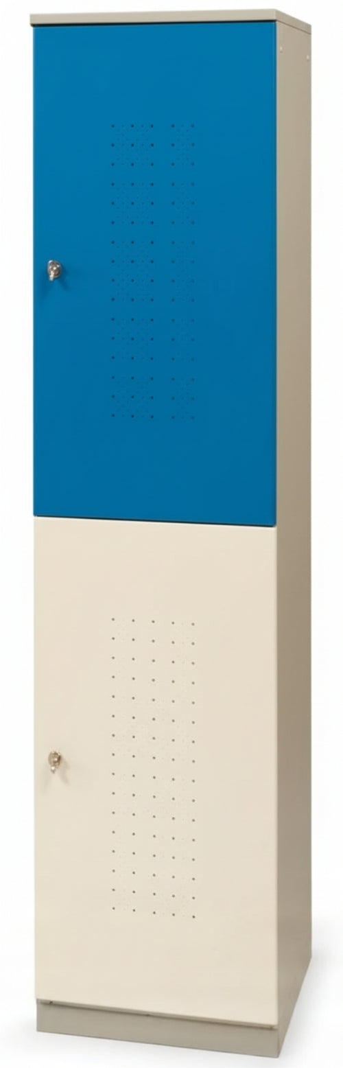 Armadio casellario in metallo verniciato a 2 vani cm. 40x47x176h