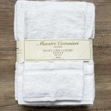 Maestri Cotonieri B&B kit Telo doccia + asciugamano + ospite Spugna 500 gr/m² 2512S25