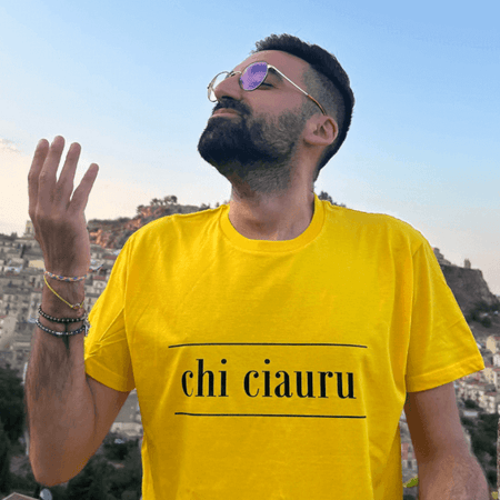 T-Shirt Siciliana Unisex Gialla "Chi Ciauru"