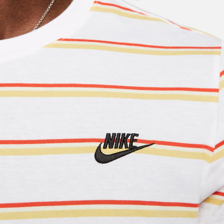 Maglietta T-shirt Nike Club Stripe white