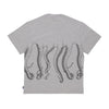 Maglietta T -shirt Octopus Outline Logo gray black