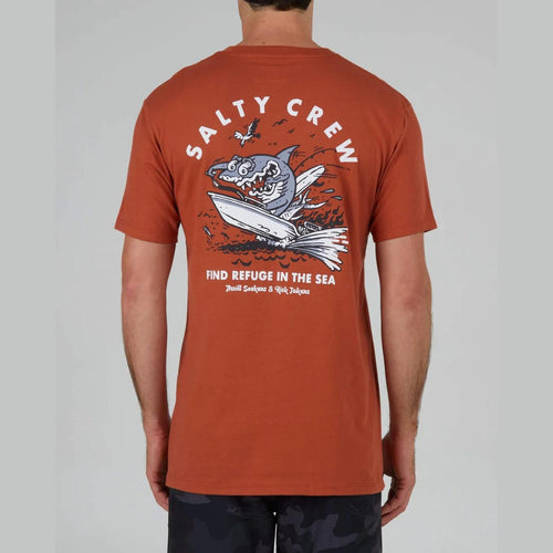 Maglietta T-shirt Salty Crew Hot Rod Shark rust