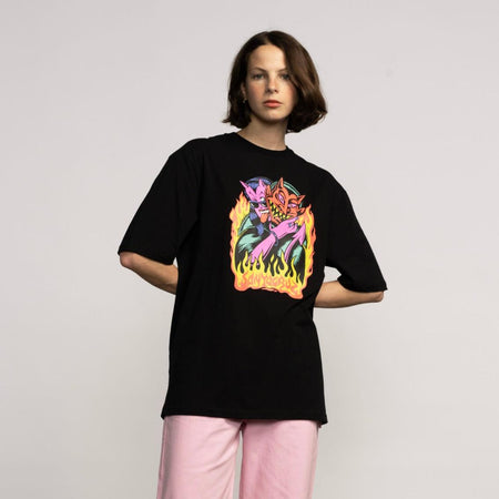 Maglietta T-shirt Santa Cruz Delfino Devil Oversized black