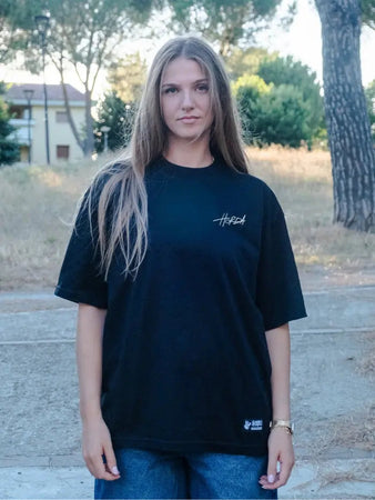 Maglietta basic signature 100% cotone nero Horda Brand Streetwear