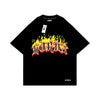Maglietta boxy fit nera 100% Cotone Horda Flame Horda Brand Streetwear