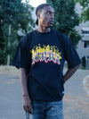 Maglietta boxy fit nera 100% Cotone Horda Flame Horda Brand Streetwear