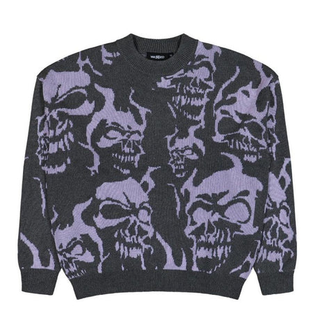 Maglione Wated Paris Skull Charcoal
