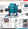 Makita rp0900 - fresadora de superficie 900w 27000 rpm pinza 8 mm 2.7 kg 0088381099196
