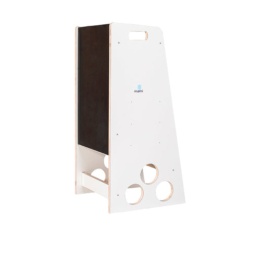 Learning Tower bianca con lavagna, Torre di Apprendimento, Torretta Montessoriana