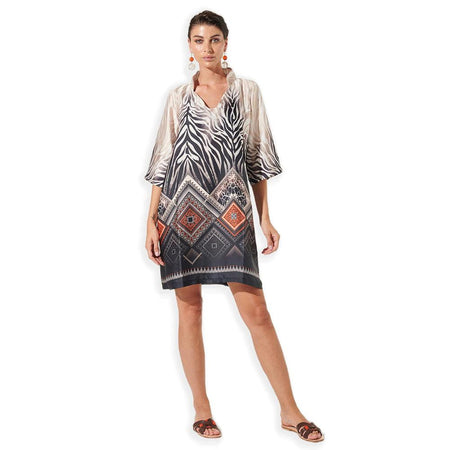 Marika Mare Abito Mare Copri Costume Zebra B802 S54 - Passarelli Biancheria