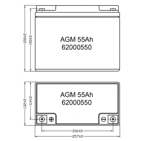 Mastervolt Agm Battery 12/70Ah
