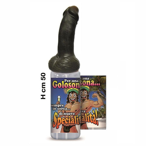 Maxi biberon con pisello gigante nero per festa di addio al nubilato hot party sexy gadget per adulti 18+