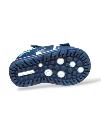 Sandalo Primi Passi Balducci Cita Pelle Blu Celeste Made in Italy Bambino