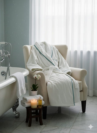 Accappatoio Opera Prima Piping Spugna di Cotone