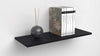 Mensola da Muro da appoggio 80x20 cm in Legno nobilitato spessore 1,8 cm in colore Nero