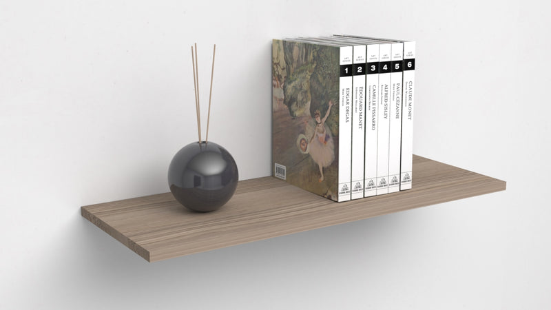 Mensola da Muro da appoggio 100x20 cm in Legno nobilitato spessore 1,8 cm in colore olmo