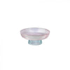 Centrotavola Evviva 5759 in vetro sfumato rosa e azzurro, diametro 26 cm, altezza 10,5 cm, decorazione elegante per casa e tavola.