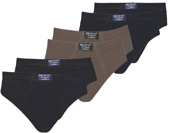 Slip Uomo Divino Art.86/84 100% Cotone Con Elastico Mutande Da Uomo Divino