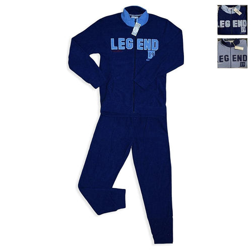 Milk and Honey Pigiama Uomo Invernale in Pile con apertura a Zip PU0201 - Passarelli Biancheria