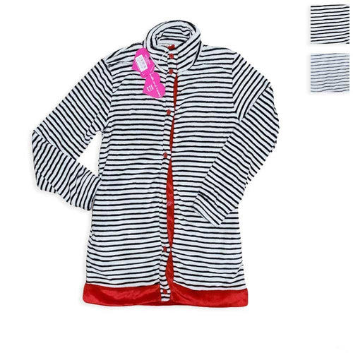 Milk and Honey Vestaglia Corta Invernale da Donna in Pile Abbottonata VE0196 D30 - Passarelli Biancheria