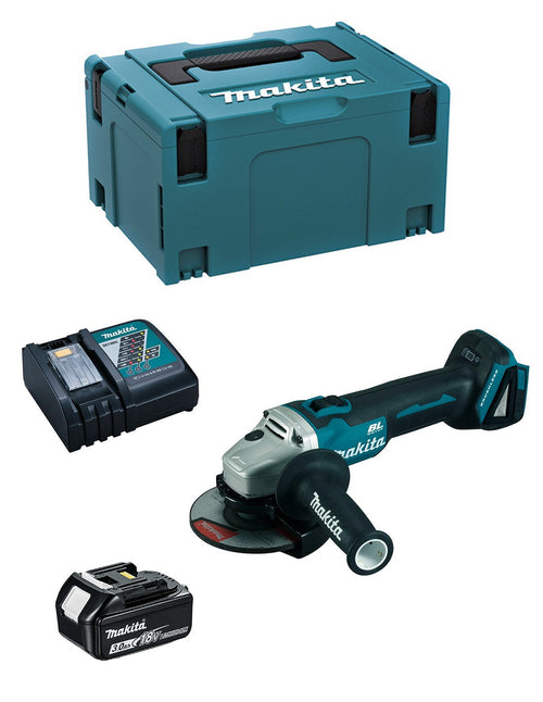 Mini-Smerigliatrice MAKITA DGA504RFJ1 (1 x 3,0 Ah + DC18RC + MAKPAC 3)