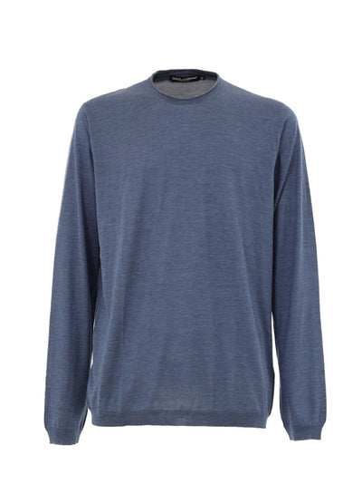 Dolce & Gabbana Maglia Basic a Maniche Lunghe in Seta da uomo