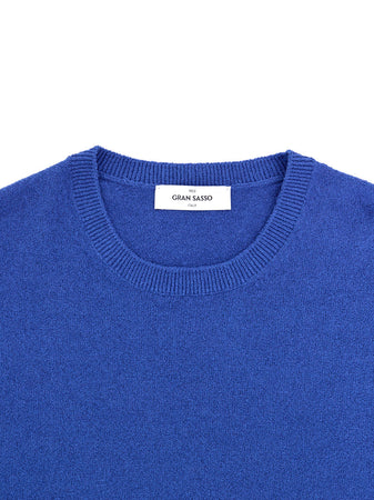 Gran Sasso Maglia Mezza Manica Effetto Knitwear in Blu da uomo